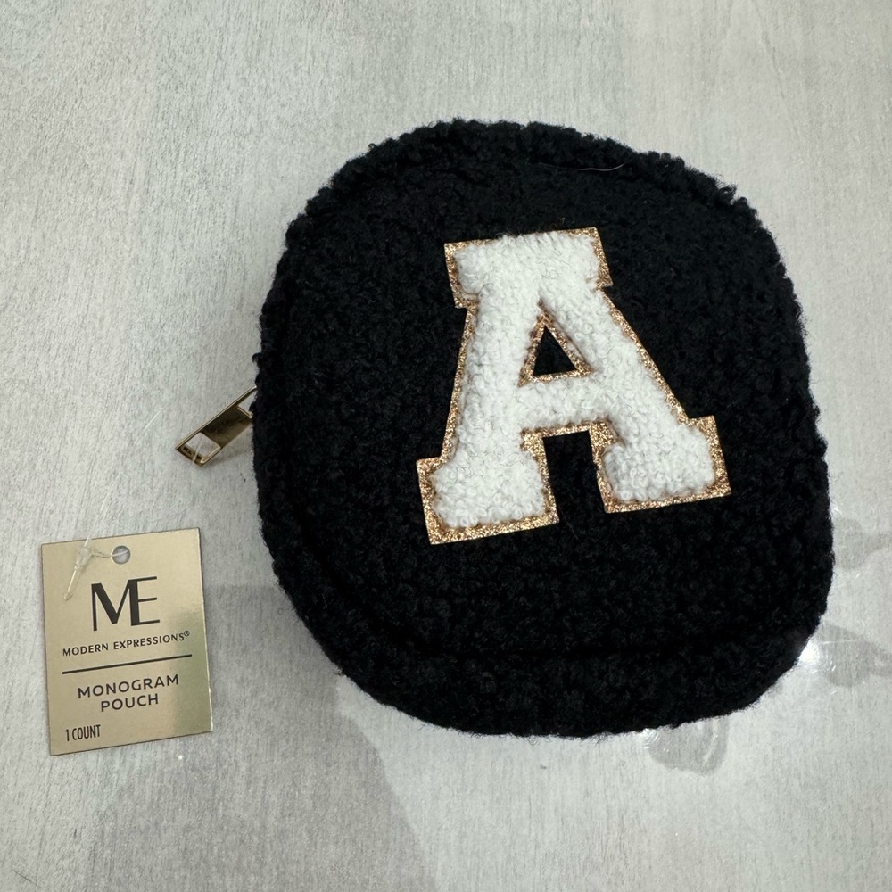 NWT A Monogram Teddy Pouch Small Bag